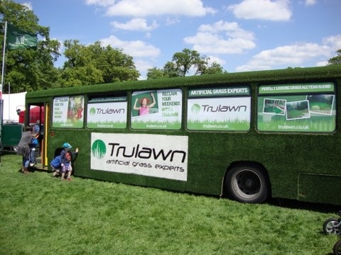 Artificial Grass Bus