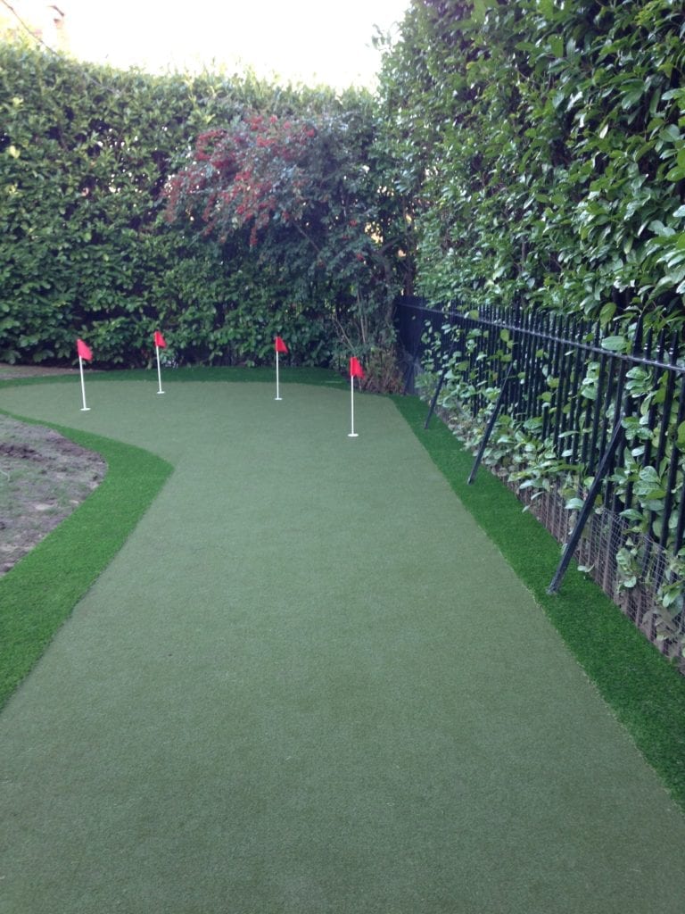 artificial garden golf course installation