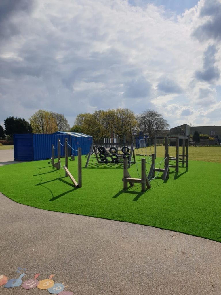 artificial grass school grounds