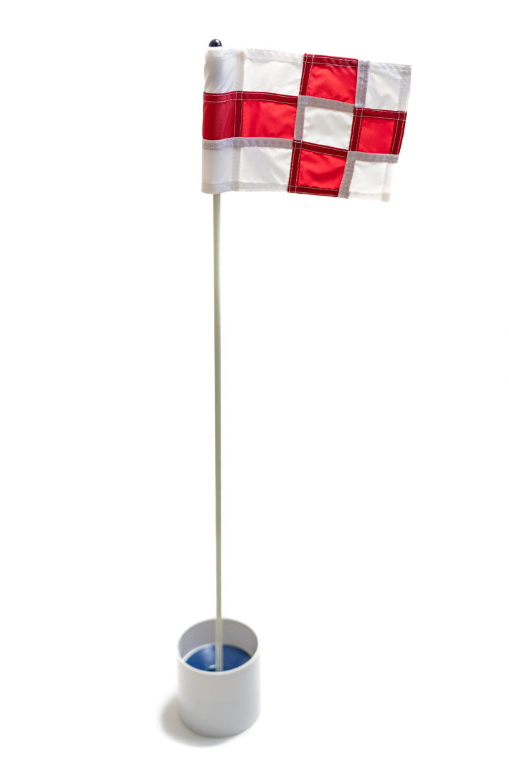 Trulawn Putting Green Cup and Flag Set Red