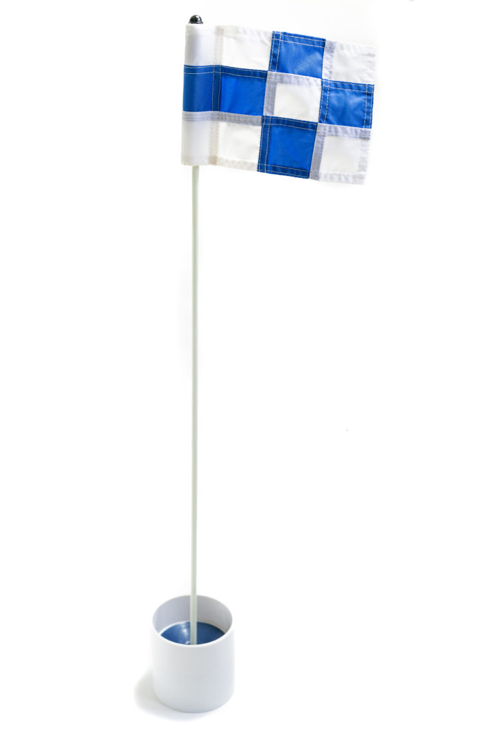 Trulawn Putting Green Cup and Flag Set Blue