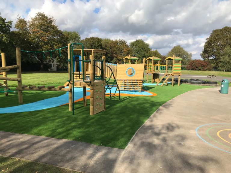 Lifestyle and Regal artificial grass play equipment