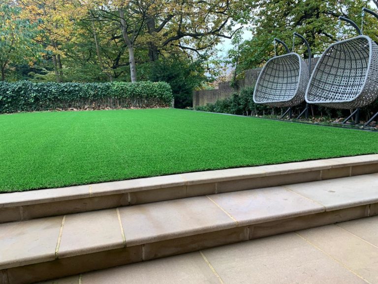 Large artificial lawn in North London