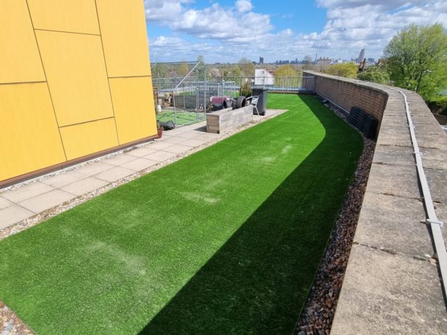 Rooftop installation with Trulawn Prestige