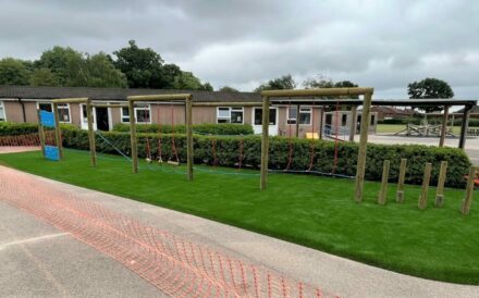 trim trail with artificial grass