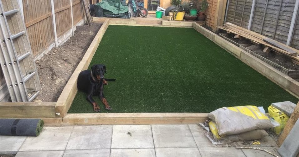 south east london artificial grass installation