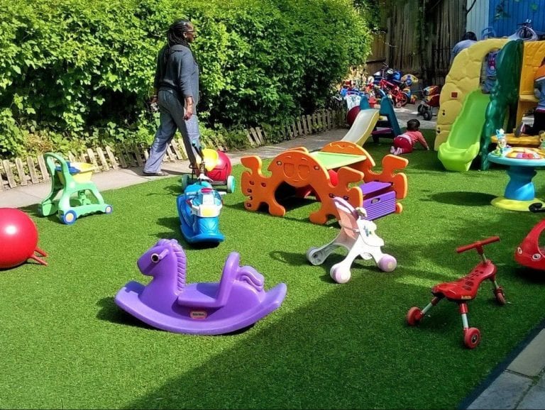 artificial nursery play area