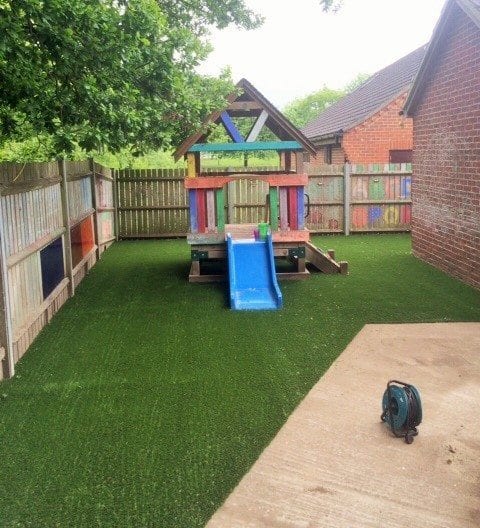 Fresh artificial grass nursery playarea Basingstoke