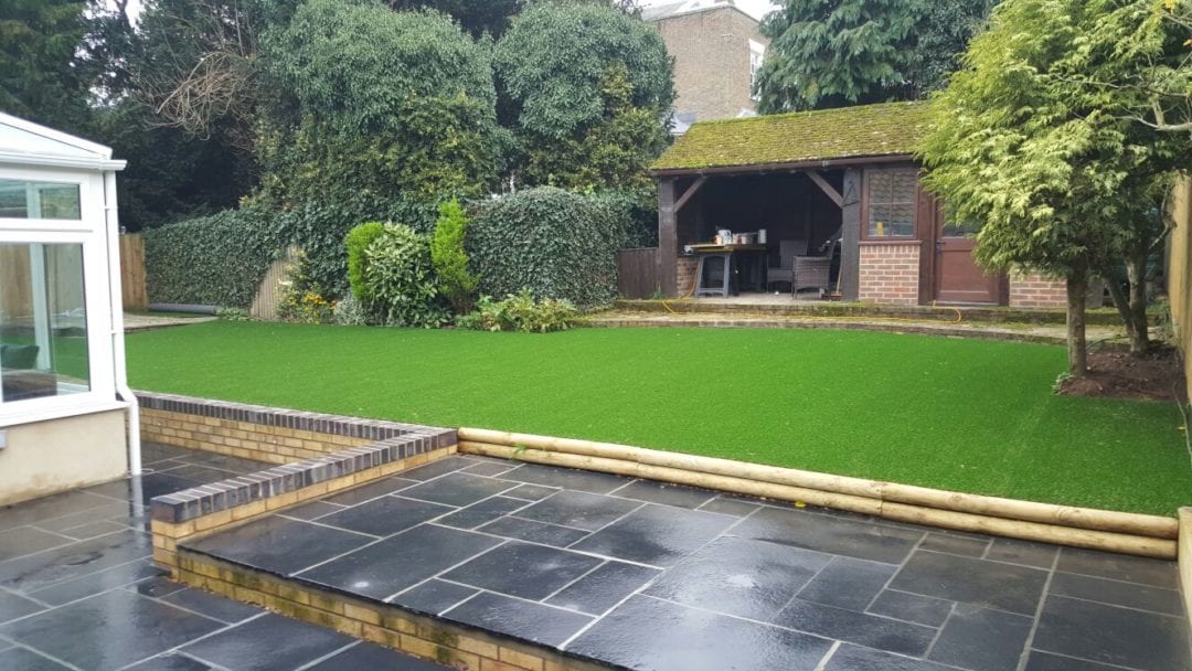 Trulawn Luxury lawn with Patio Installation in Kent