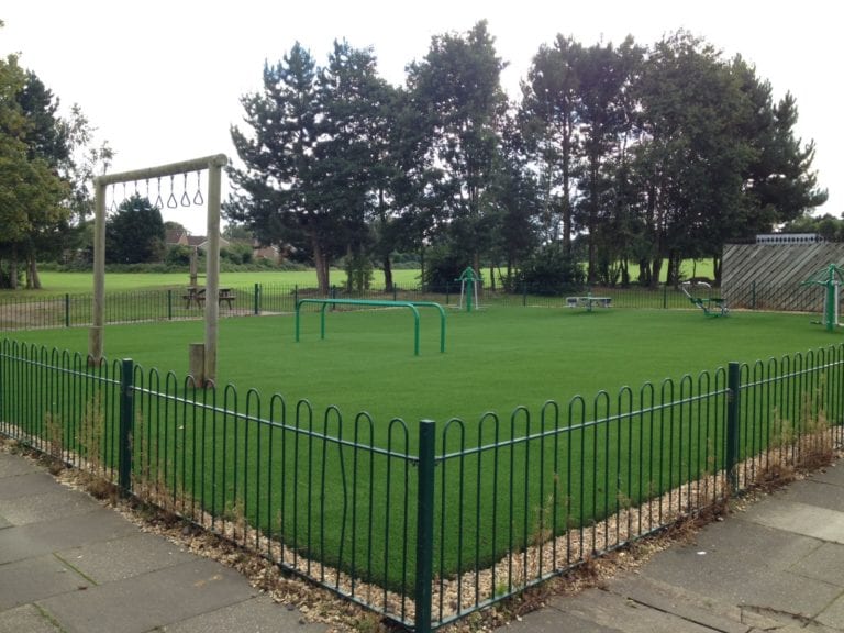 junior school artificial grass play area