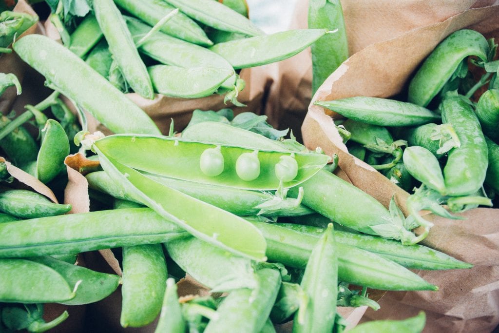 Fresh grown peas